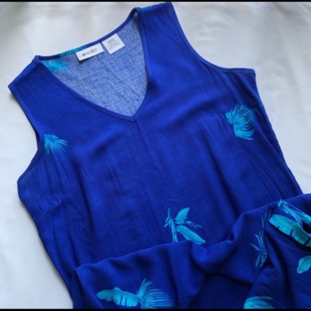 Units women's royal blue/aqua sleeveless dress M